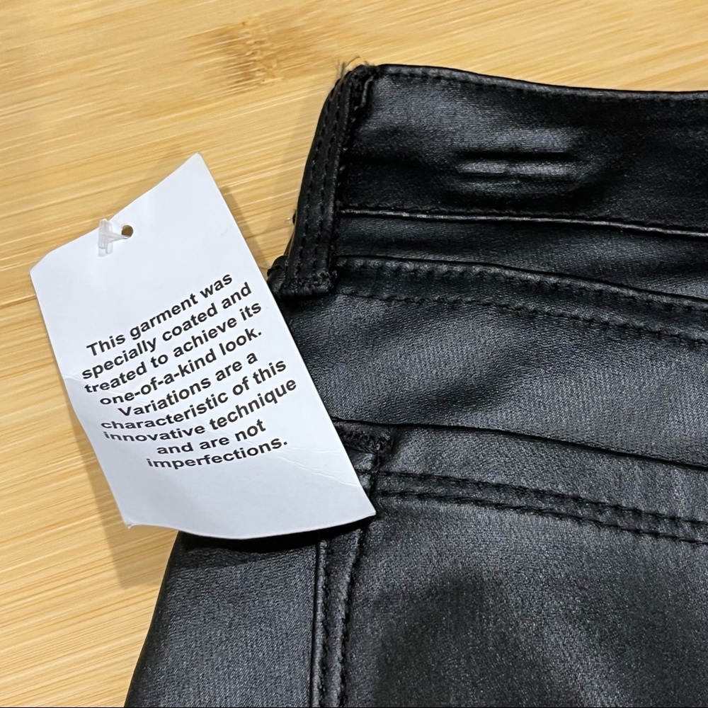 NWT Faux Leather Look Social Standard Skinny Ankle Jeans, Sz 6 or Sz 4 - Picture 9 of 16